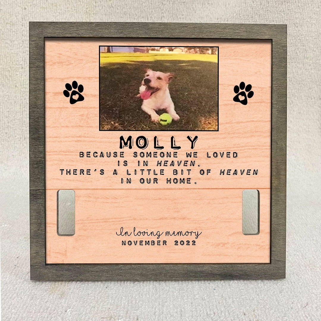 Because Someone We Loved Dog Collar Frame - Memorial Picture Frame