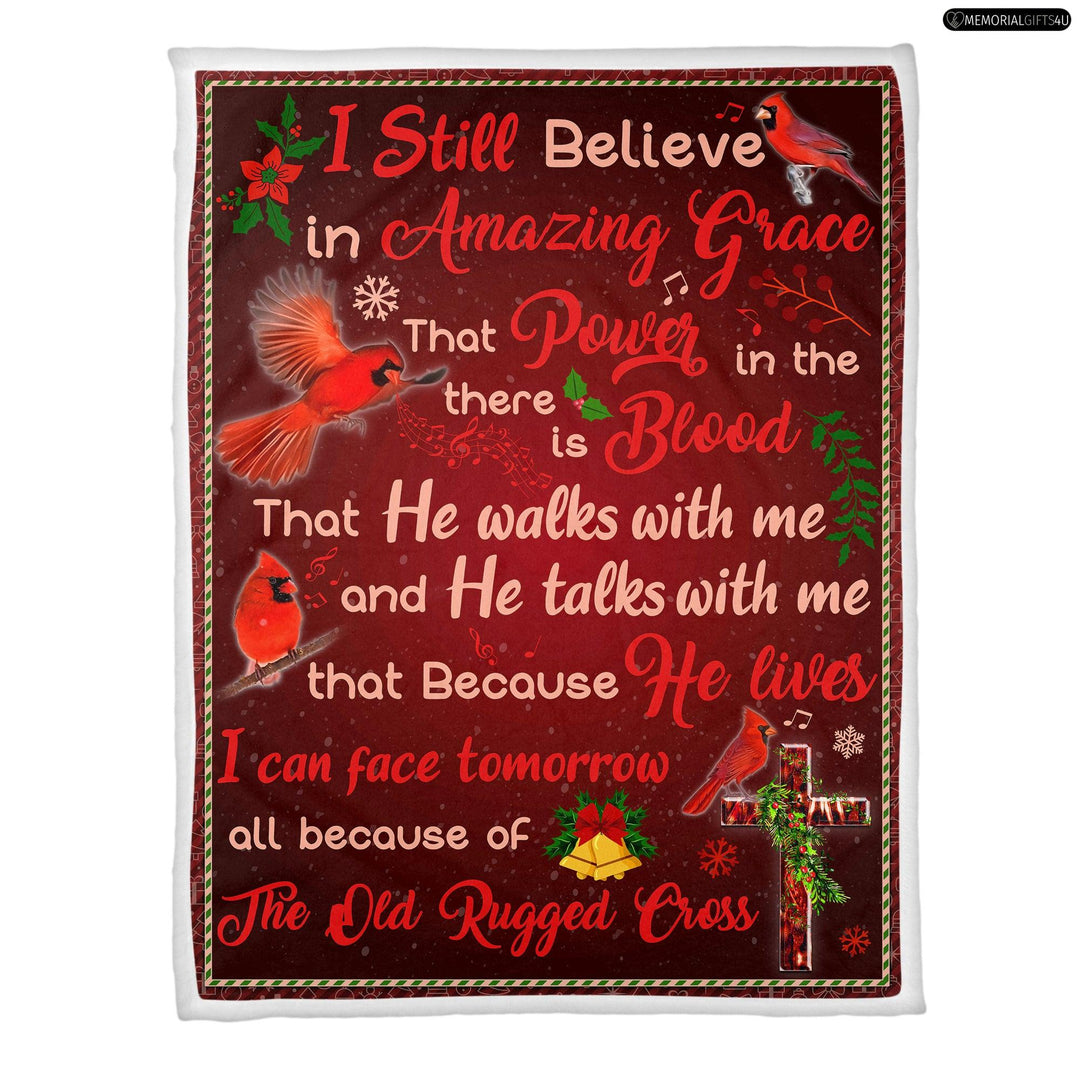 Believe In Amazing Grace - memorial gifts for loss of mother Fleece Blanket