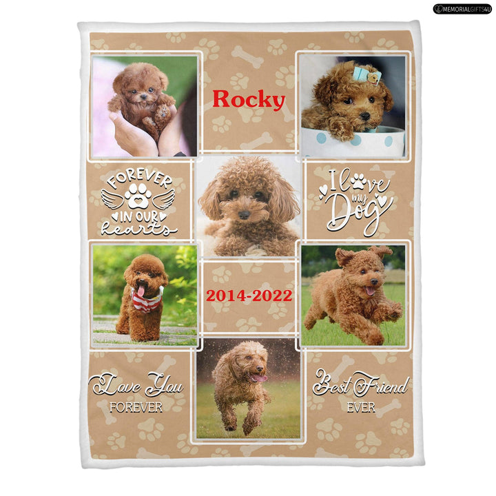 Best Friend Ever - Personalized Dog Remembrance Gifts Fleece Blanket