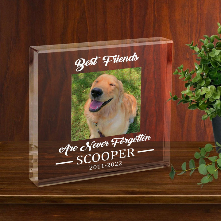Best Friends Are Never Forgotten - Dog Memorial Gifts - Square Acrylic Plaque