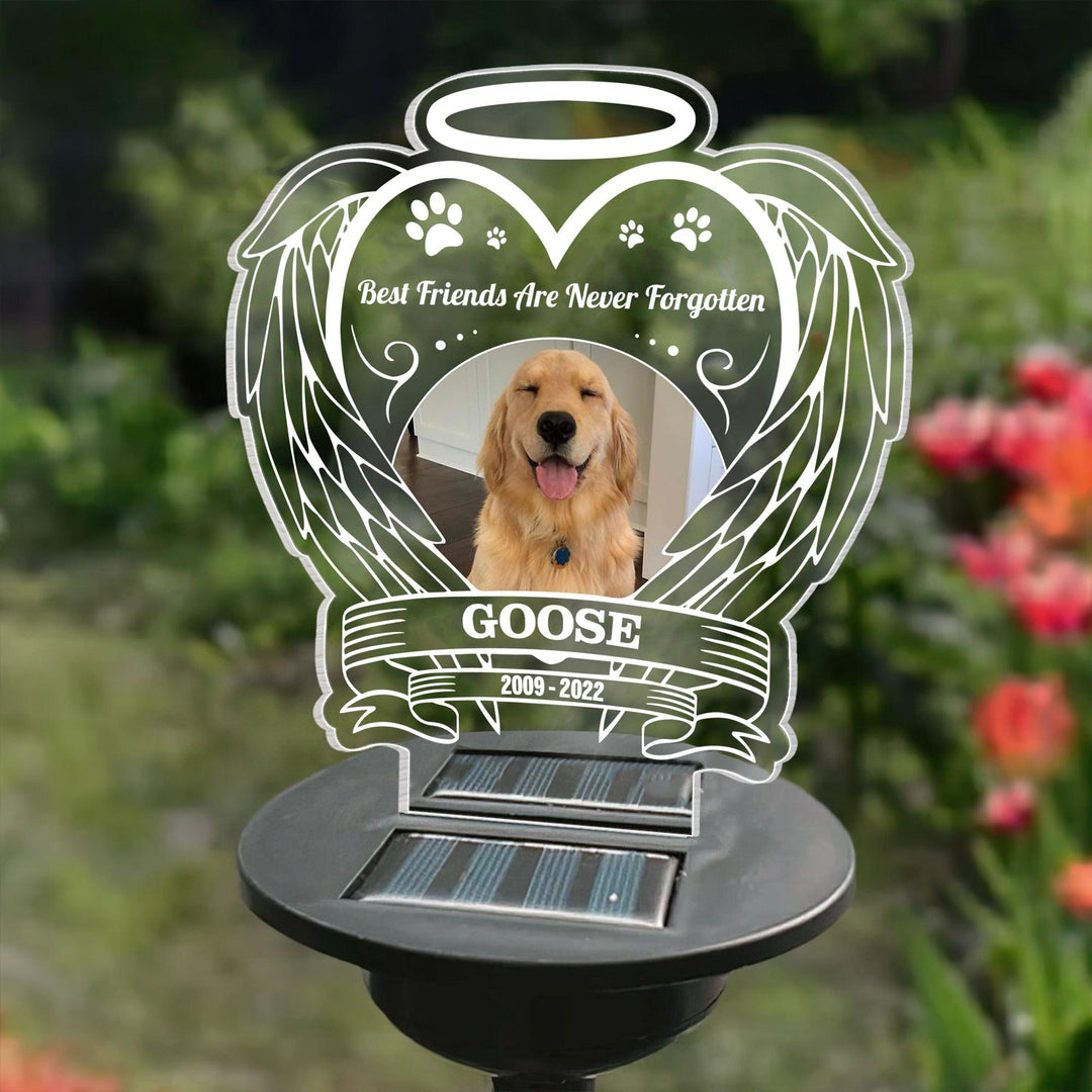 Best Friends Are Never Forgotten Dog Memorial Gifts - Solar Light