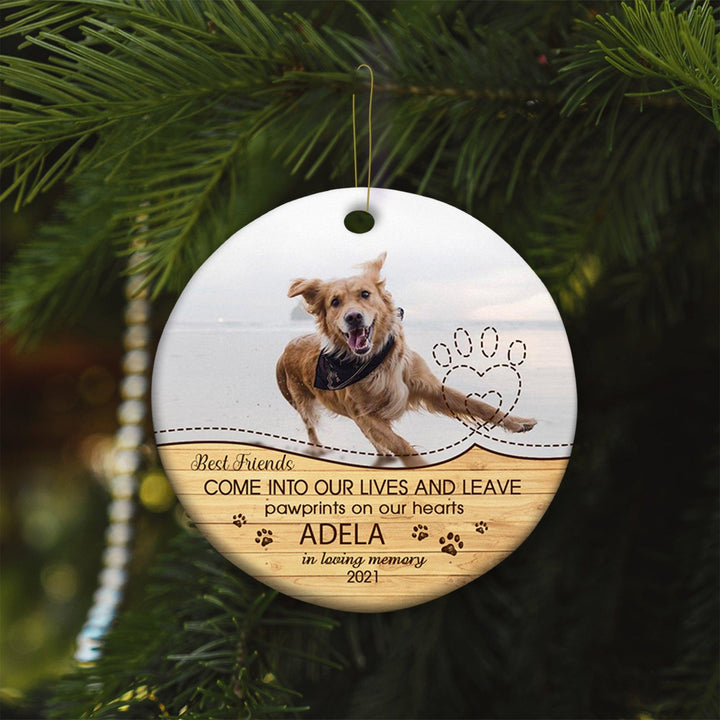 Best Friends are Never Forgotten - Personalized Dog Memorial Ornament