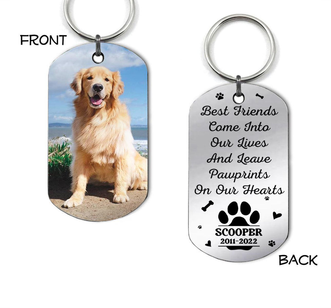 Best Friends Come Into Our Lives - Dog Memorial Keychain