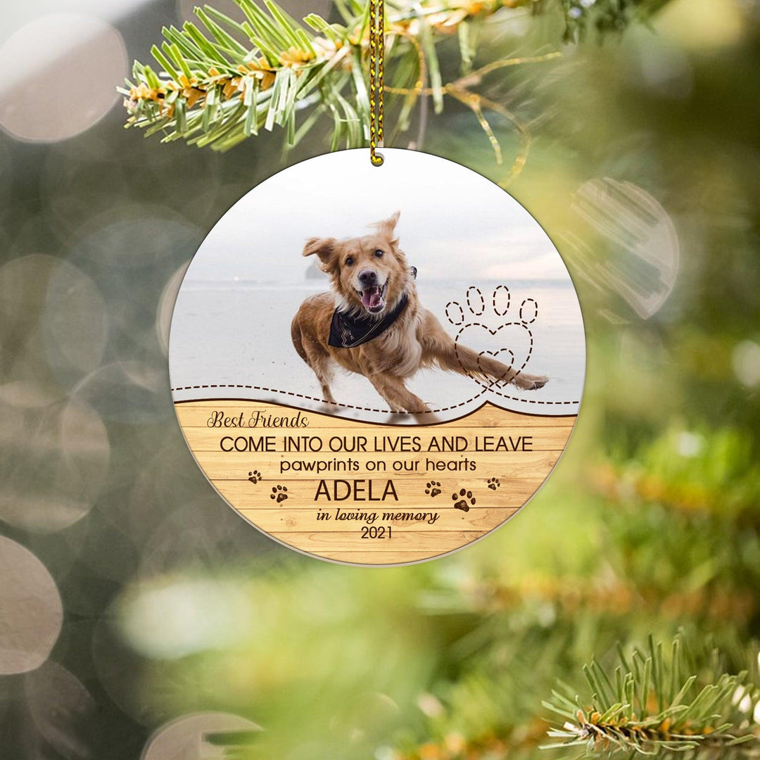 Best Friends Come into Our Lives - Personalized Dog Memorial Ornament