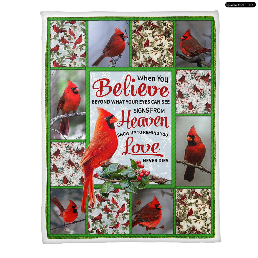 Cardinals Signs From Heaven - sympathy gifts for loss of mother Fleece Blanket