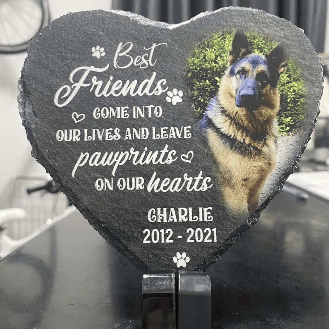Once By My Side, Forever In My Heart- Personalized Dog Memorial Stone