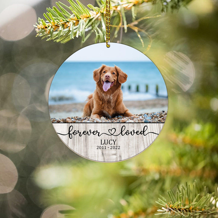 Forever And Loved - Dog Memorial Ornament