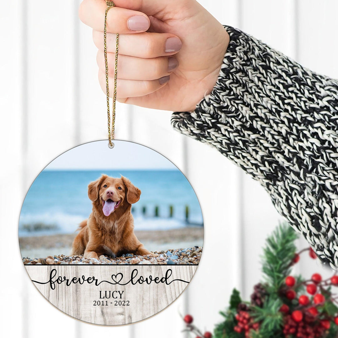 Forever And Loved - Dog Memorial Ornament