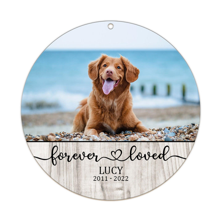 Forever And Loved - Dog Memorial Ornament