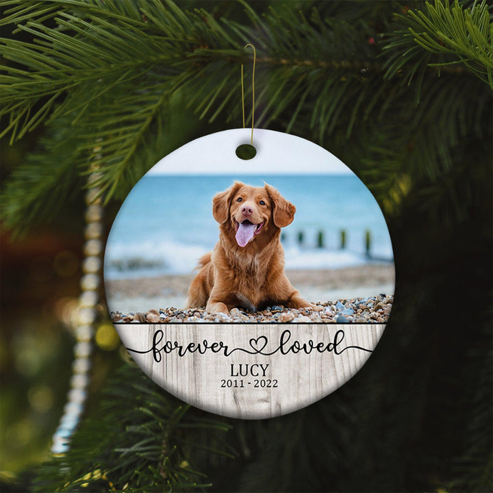 Forever And Loved - Dog Memorial Ornament