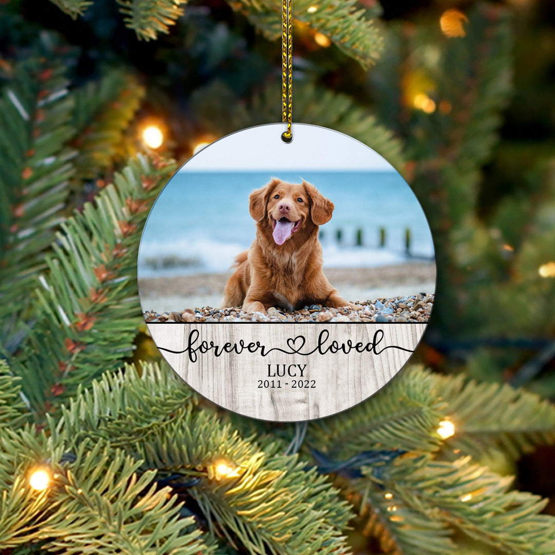 Forever And Loved - Dog Memorial Ornament