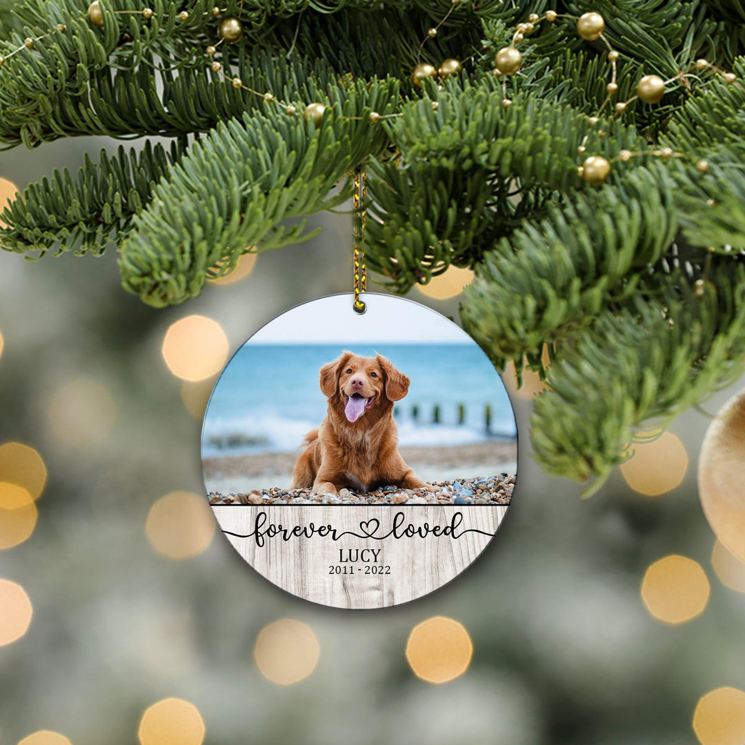 Forever And Loved - Dog Memorial Ornament
