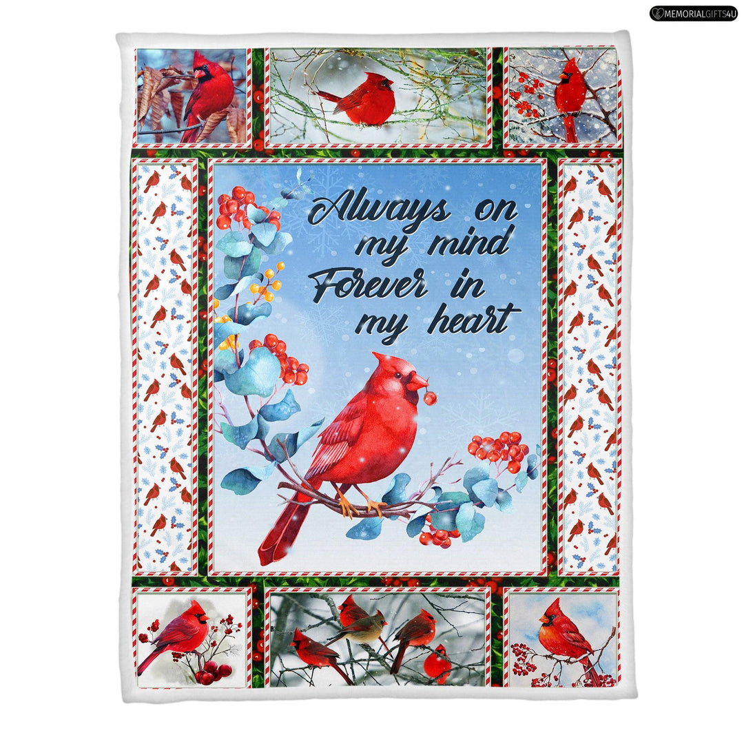 Always On My Mind Forever In My Heart - Memorial Gifts For Loss Of Mother Fleece Blanket