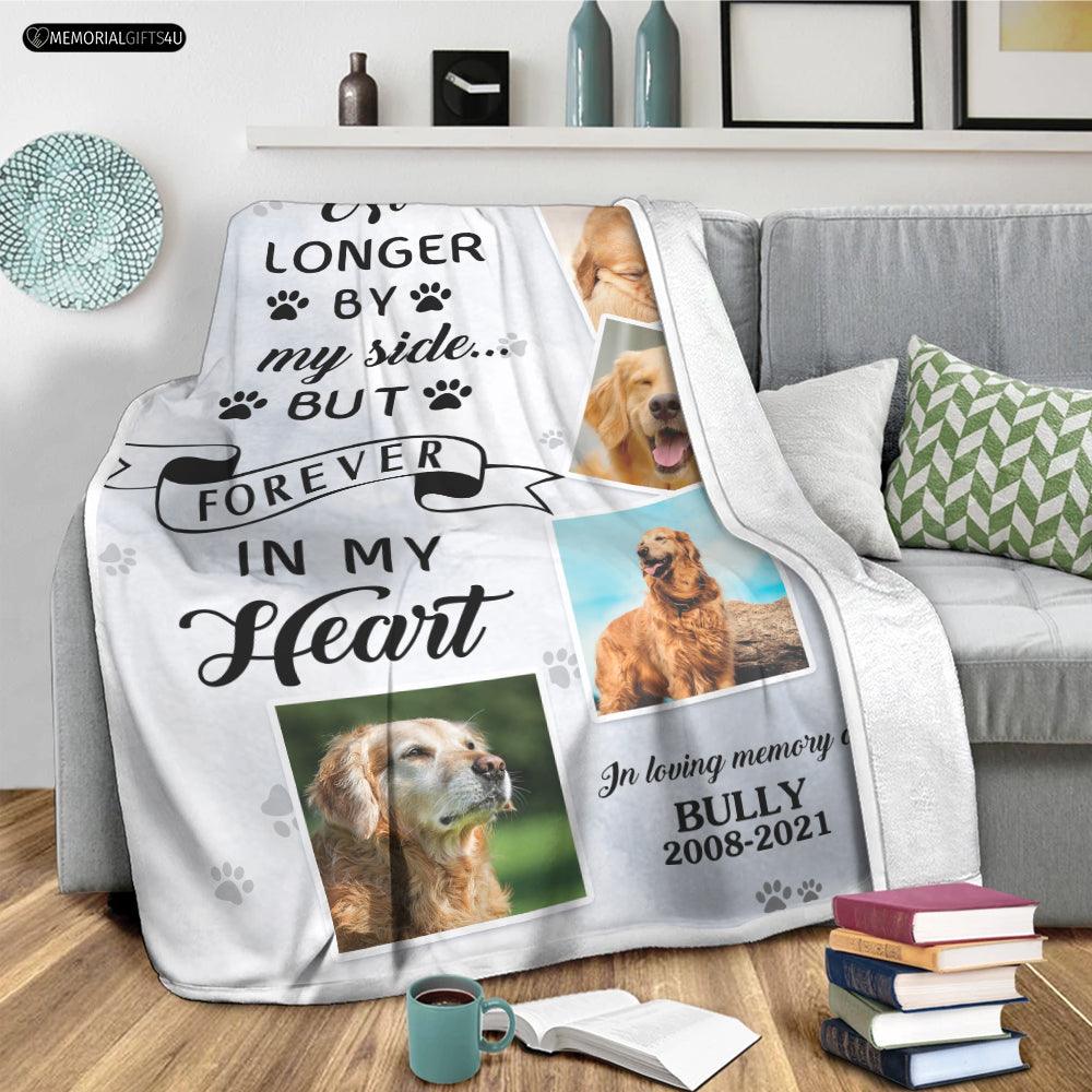 Forever in My Heart - Personalized Dog Remembrance Gifts Fleece Blanket