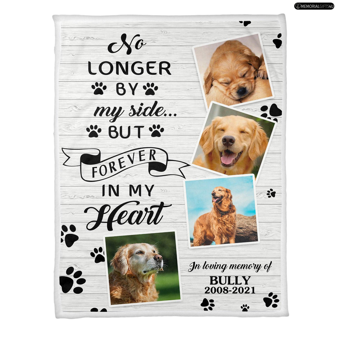 Forever in My Heart - Personalized Dog Remembrance Gifts Fleece Blanket