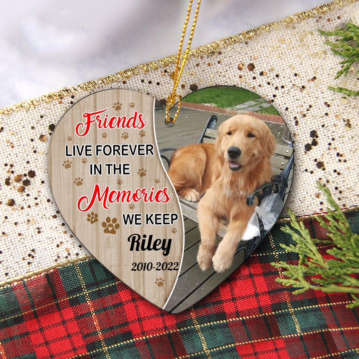 Friends Live Forever - Dog Memorial Ornament