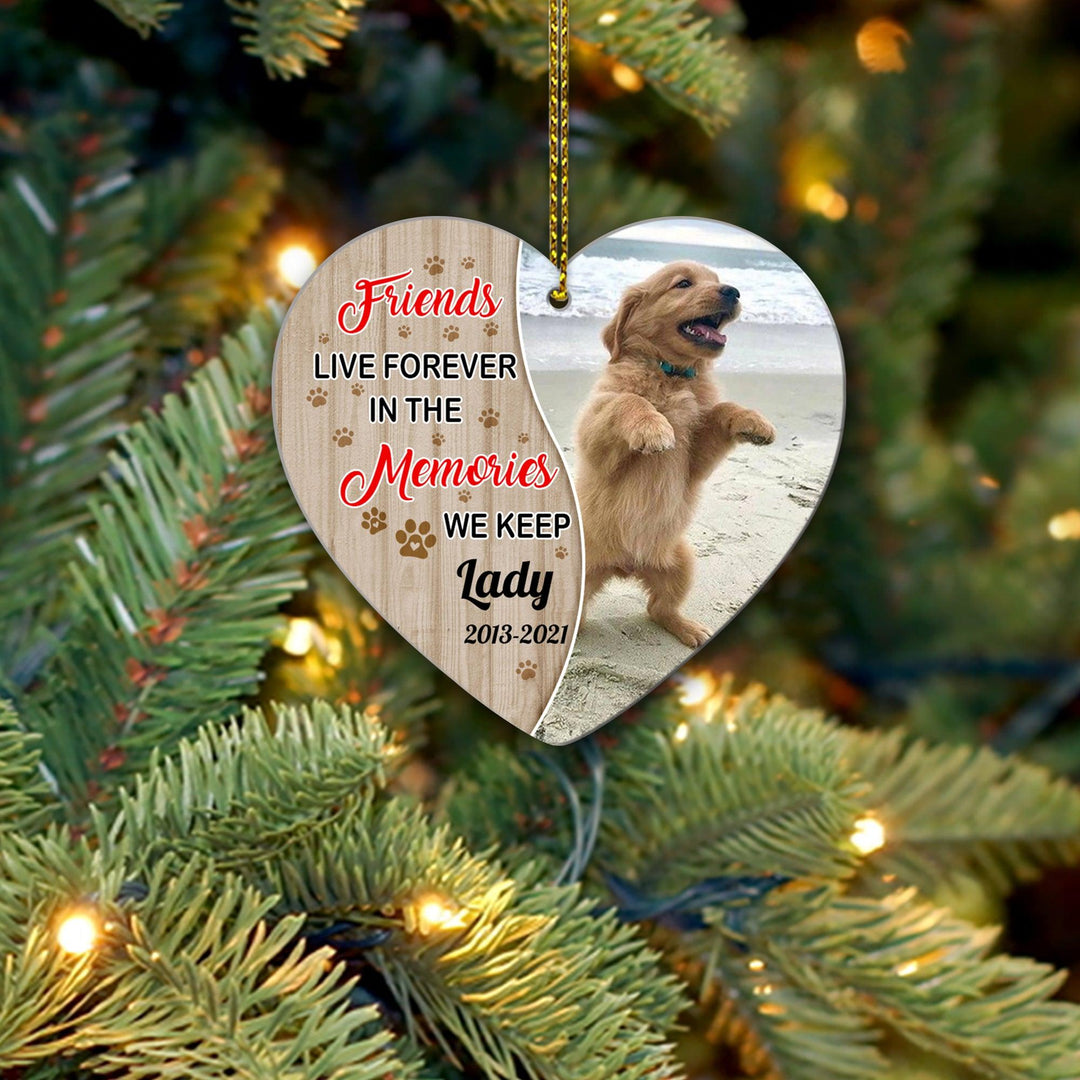 Friends Live Forever - Dog Memorial Ornament