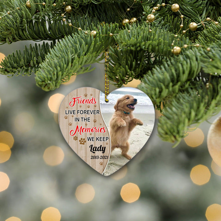 Friends Live Forever - Dog Memorial Ornament