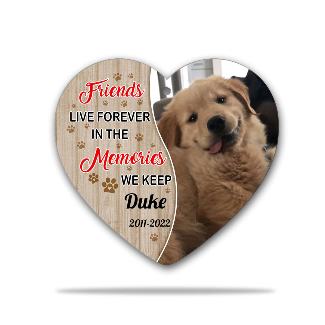 Friends Live Forever - Dog Memorial Ornament