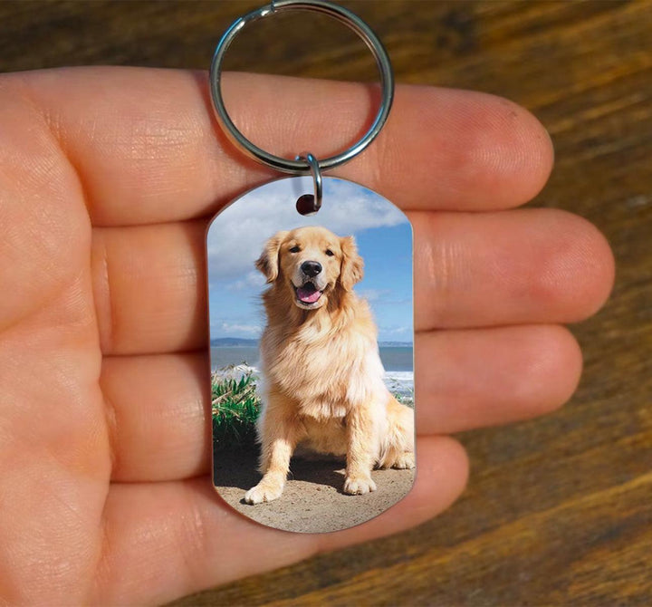 Friends Live Forever In The Memories We Keep - Dog Memorial KeychainFriends Live Forever In The Memories We Keep - Dog Memorial Keychain