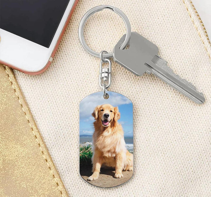 Friends Live Forever In The Memories We Keep - Dog Memorial Keychain