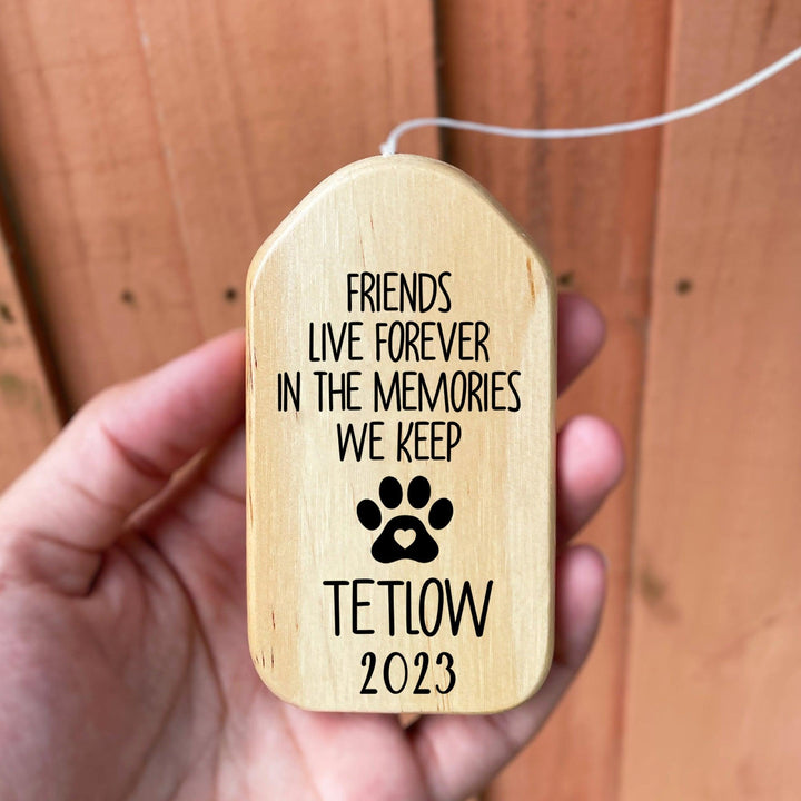 Friends Live Forever In The Memories We Keep - Dog Memorial Wind Chimes