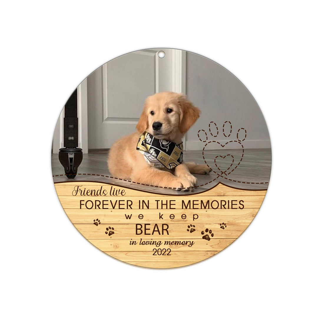Friends Live Forever - Personalized Dog Memorial Ornament