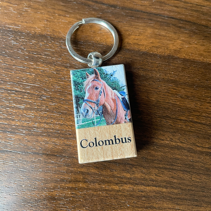 Wooden Keychain- I Loved You Your Whole Life, I'll Miss You For The Rest of Mine - Horse Memorial Keychain