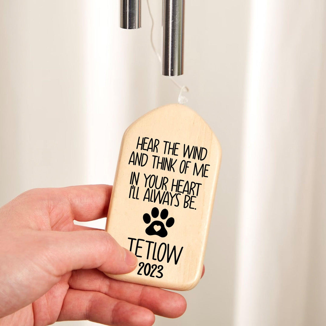 Hear The Wind And Think Of Me - Dog Memorial Wind Chimes