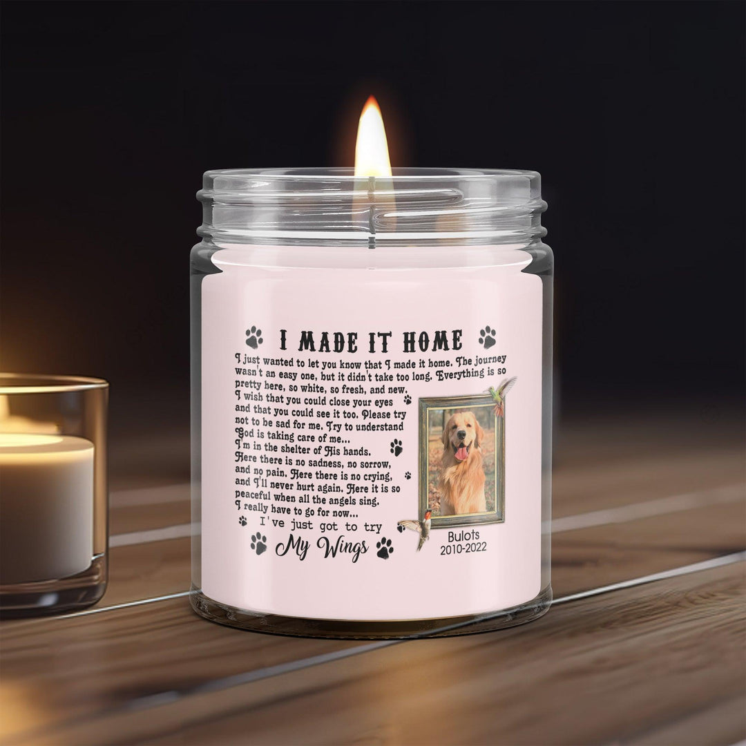 I Made It Home - Personalized Dog Memory Candle