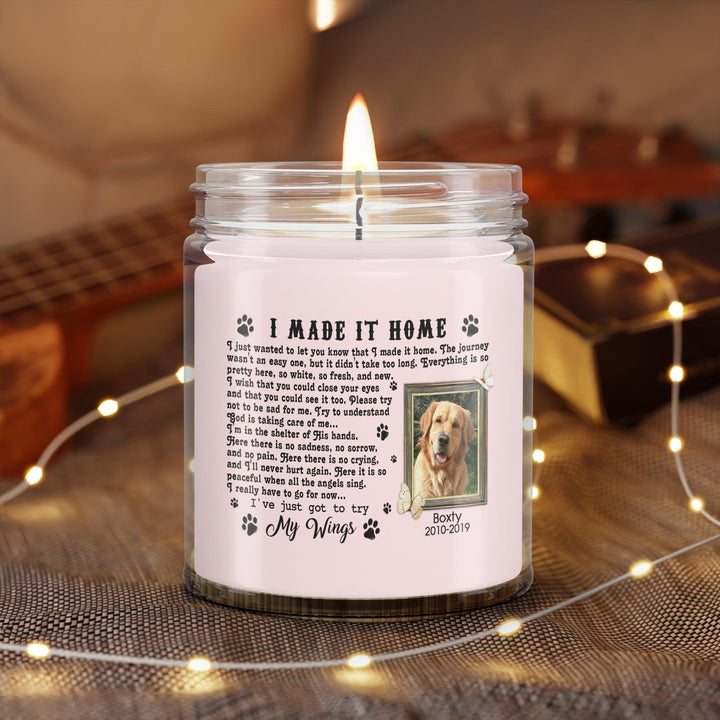 I Made It Home - Personalized Dog Memory Candle