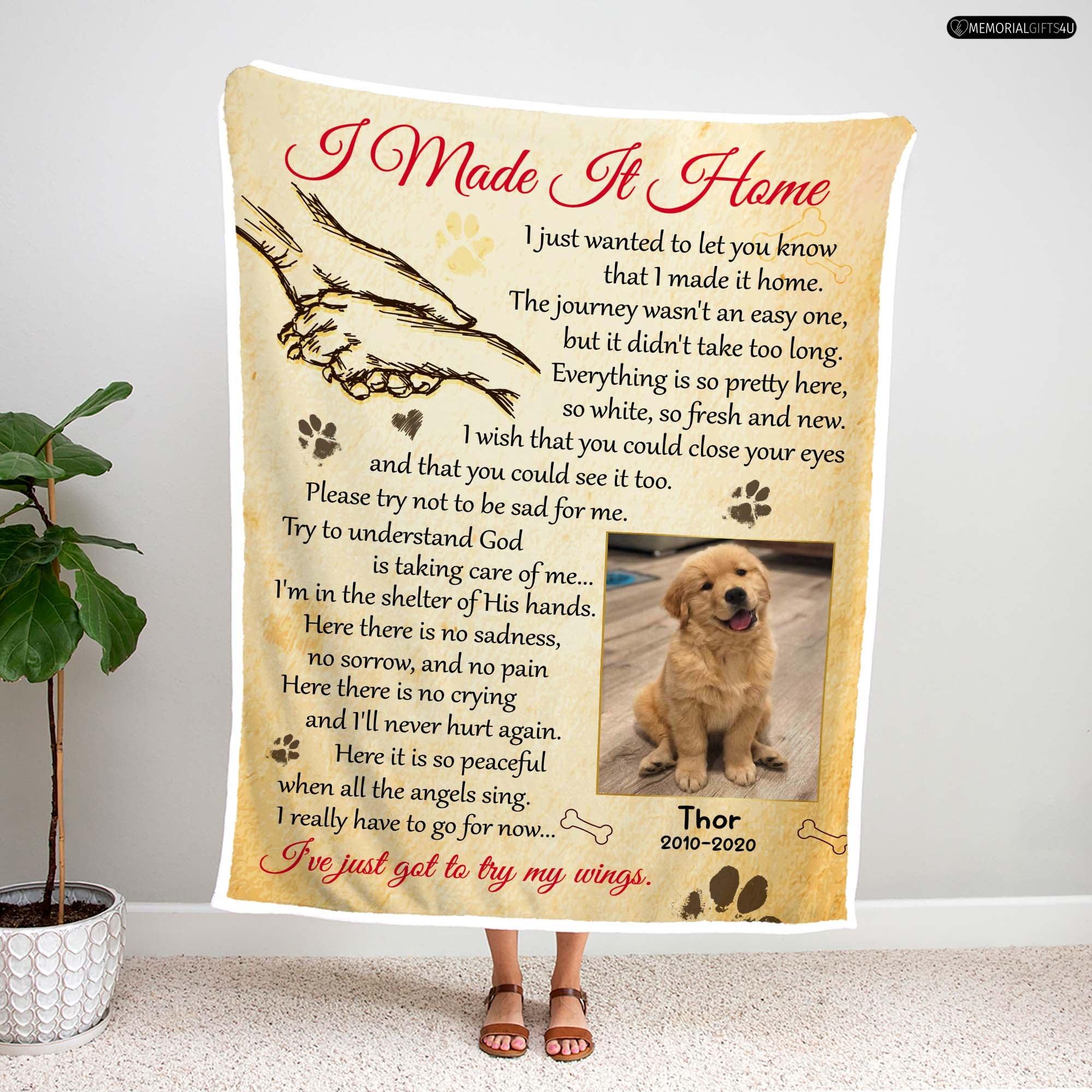 Memorial dog online blanket