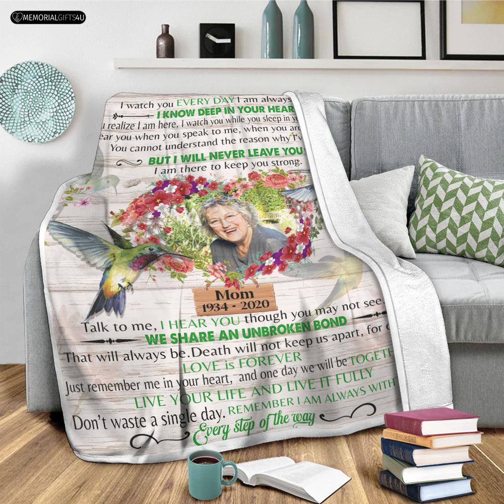 I Never Left You - Personalized In Loving Memory Gifts For Loss Of Mother Fleece BlanketI Never Left You - Personalized In Loving Memory Gifts For Loss Of Mother Fleece Blanket