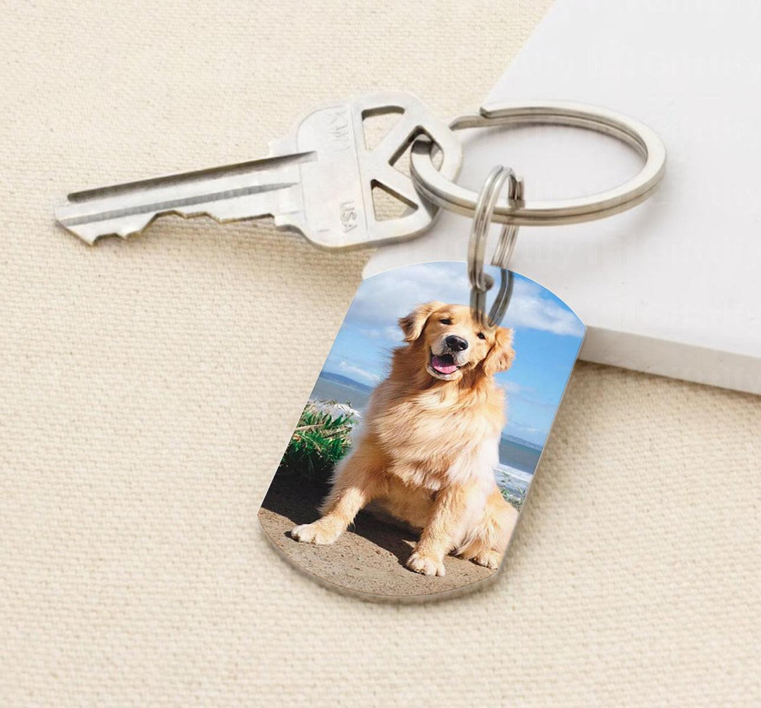 If Love Alone Could Have Kept You Here - Dog Memorial Keychain