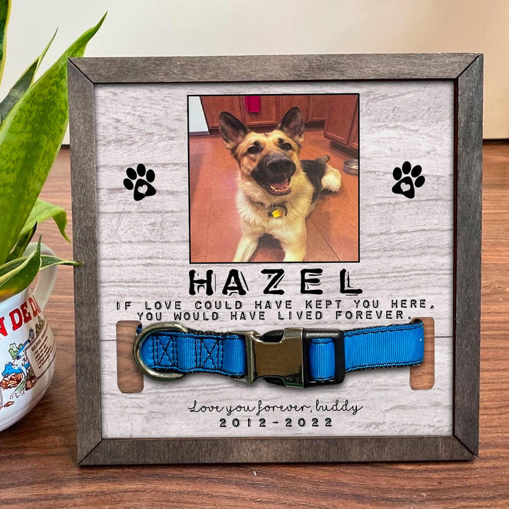 If Love Could Have Kept You Here Dog Collar Frame - Memorial Picture Frame