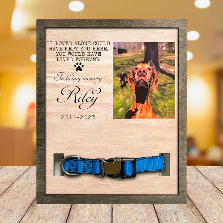 If Love Aloned Dog Collar Frame - Memorial Picture Frame