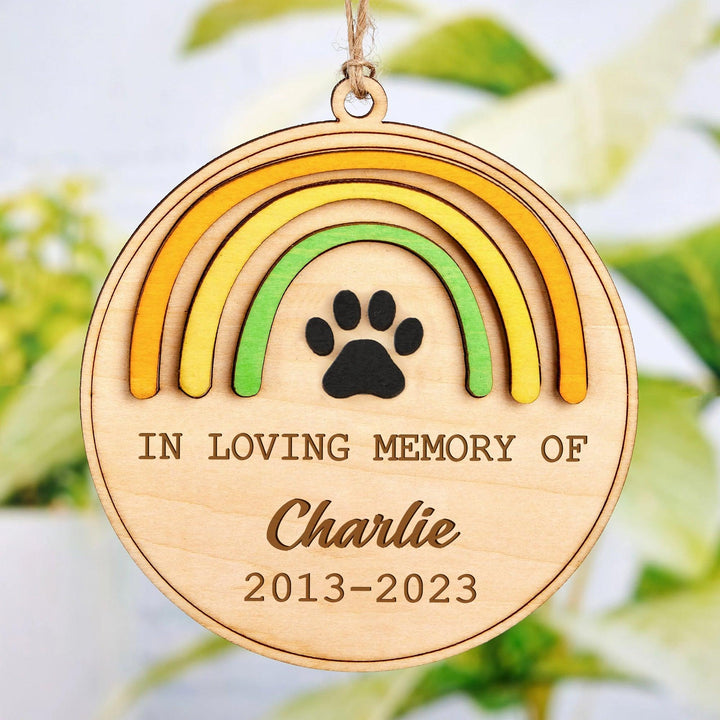 In Loving Memory - Rainbow Bridge Dog Memorial Ornament