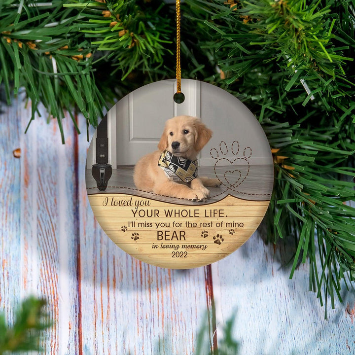 Miss You The Rest Of Mine - Personalized Dog Memorial Ornament