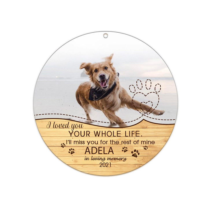 Miss You The Rest Of Mine - Personalized Dog Memorial Ornament