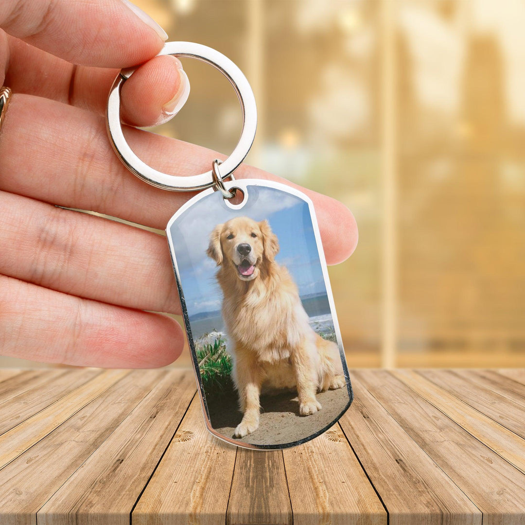 My Favorite Hello And My Hardest Goodbye - Dog Memorial Keychain
