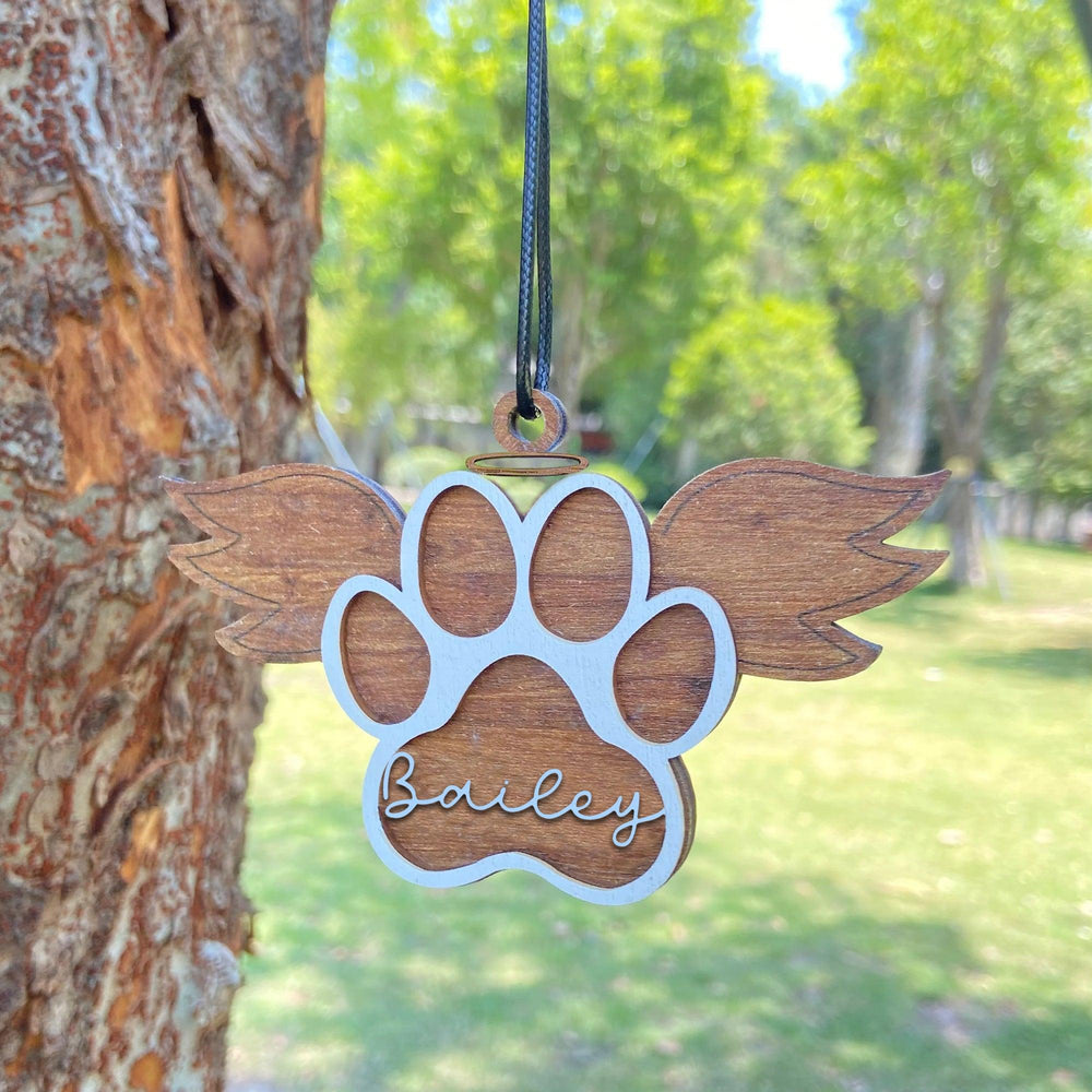 Paw With Wings Dog Memorial Ornament - Dog Remembrance Gifts