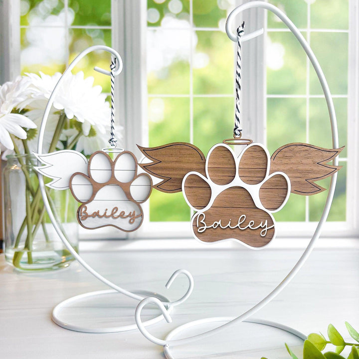 Paw With Wings Dog Memorial Ornament - Dog Remembrance Gifts