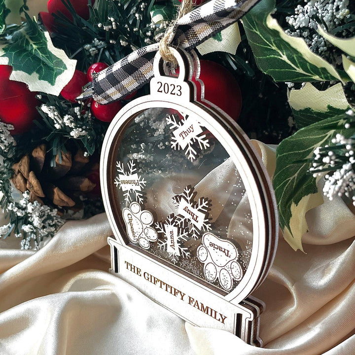 Personalized Family Snow Globe Ornament