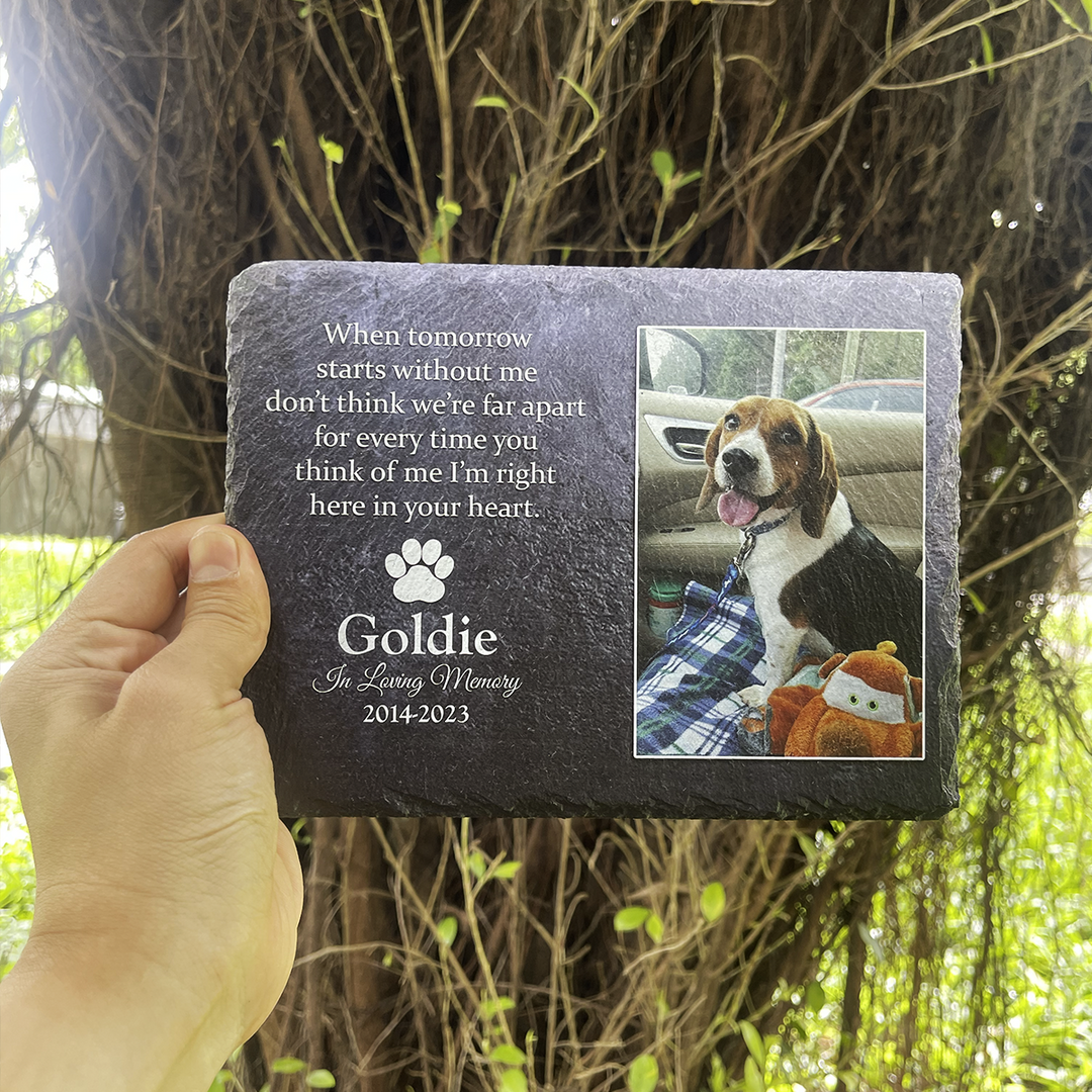 When Tomorrow Start Without Me- Personalized Dog Memorial Stone