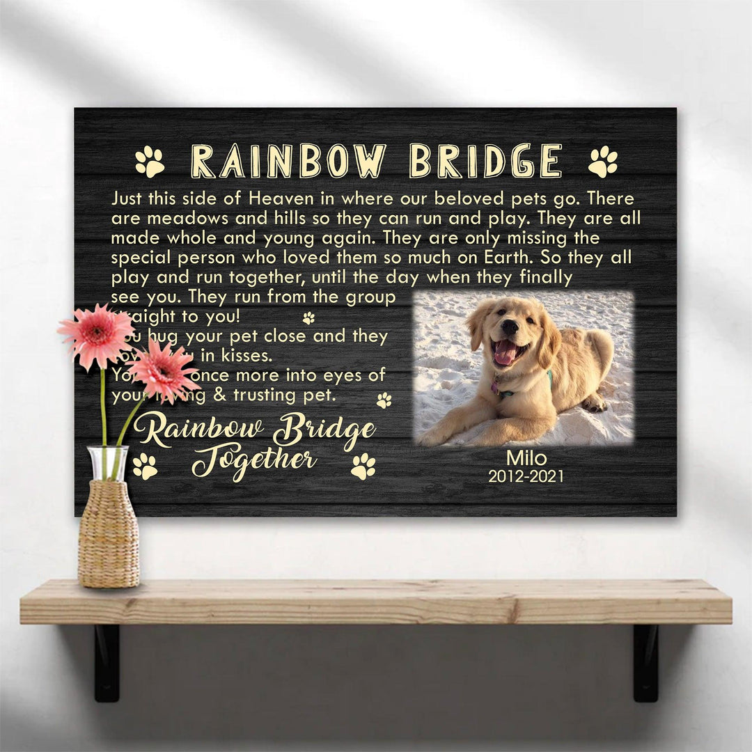 Rainbow Bridge - Dog Memorial Canvas