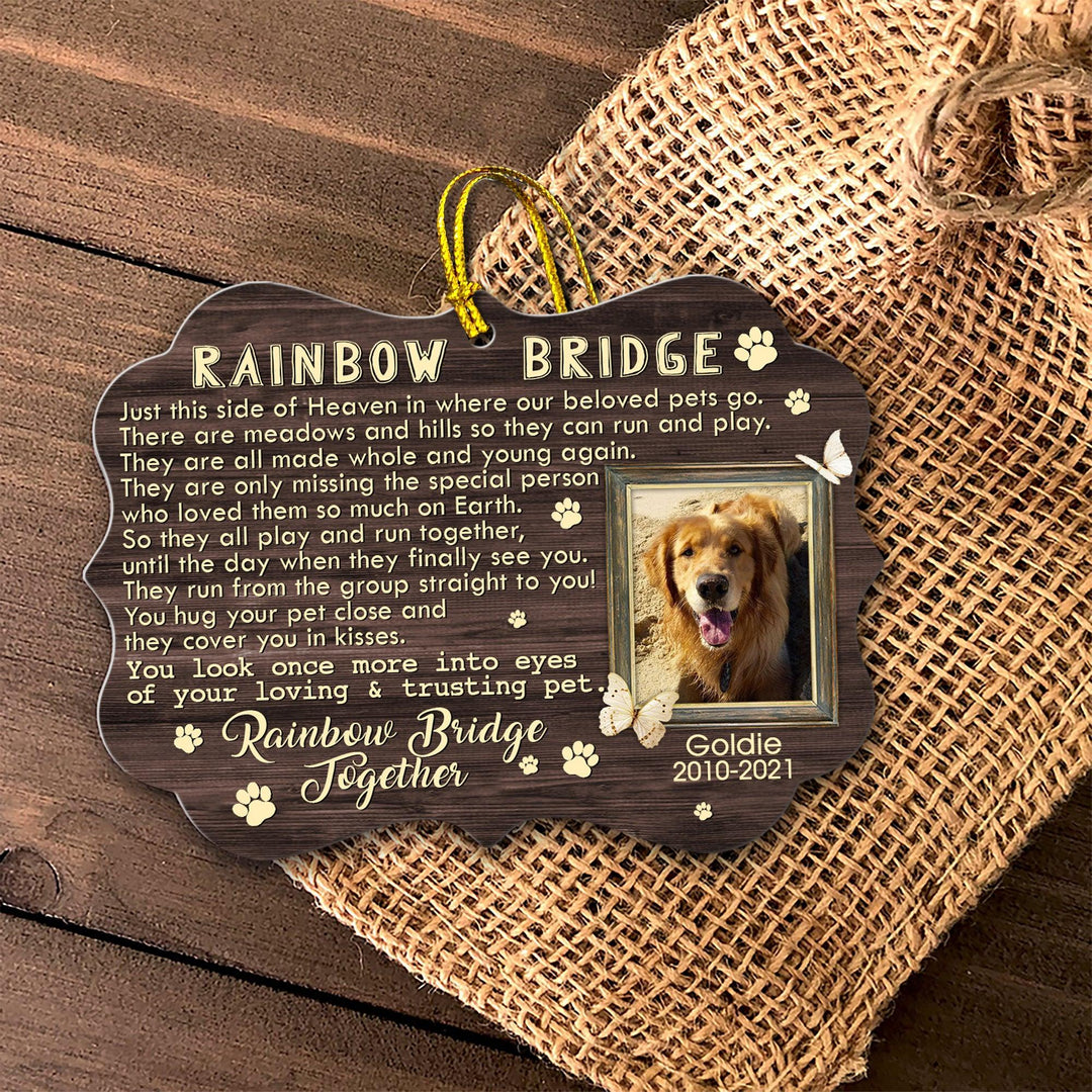 Rainbow Bridge-Medallion Aluminum Dog Memorial Ornament