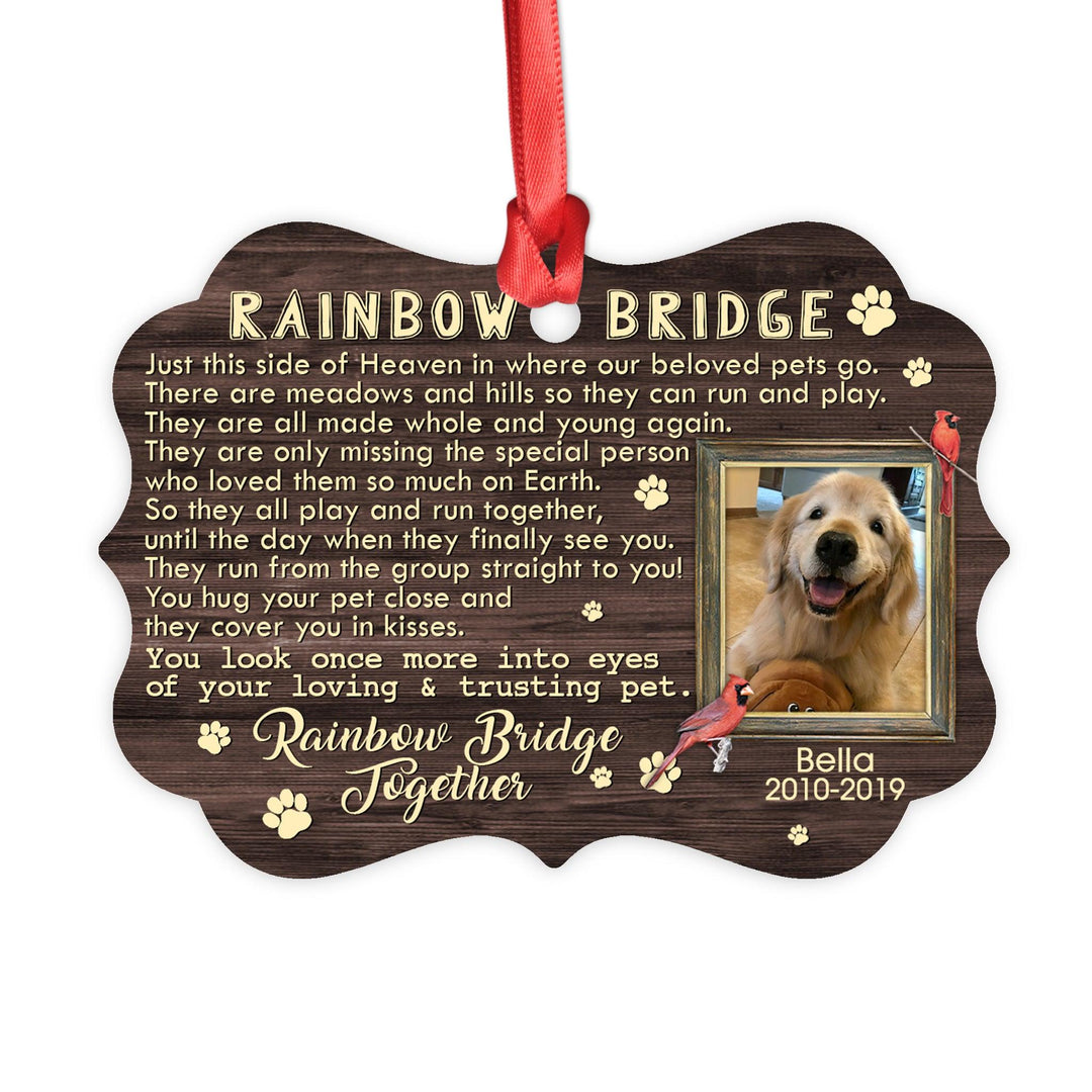 Rainbow Bridge-Medallion Aluminum Dog Memorial Ornament
