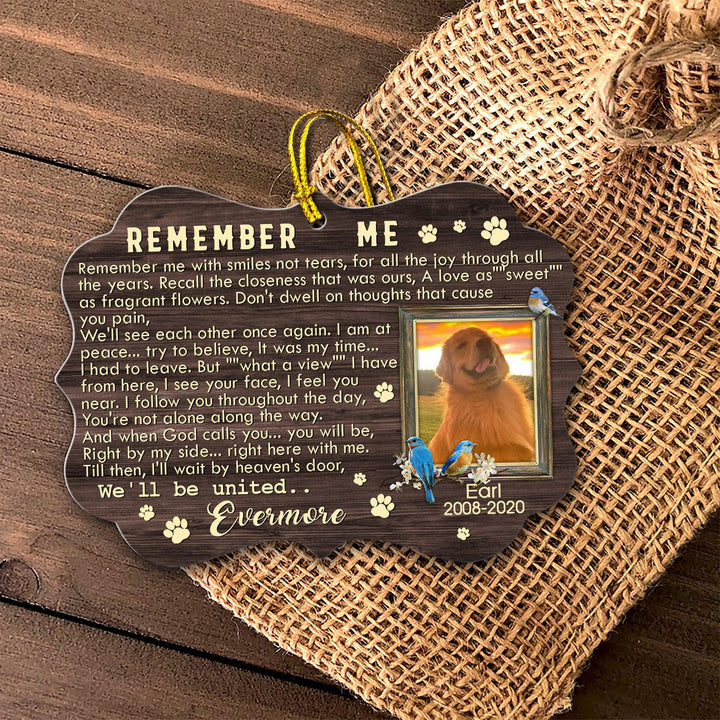 Remember me-Medallion Aluminum Dog Memorial Ornament