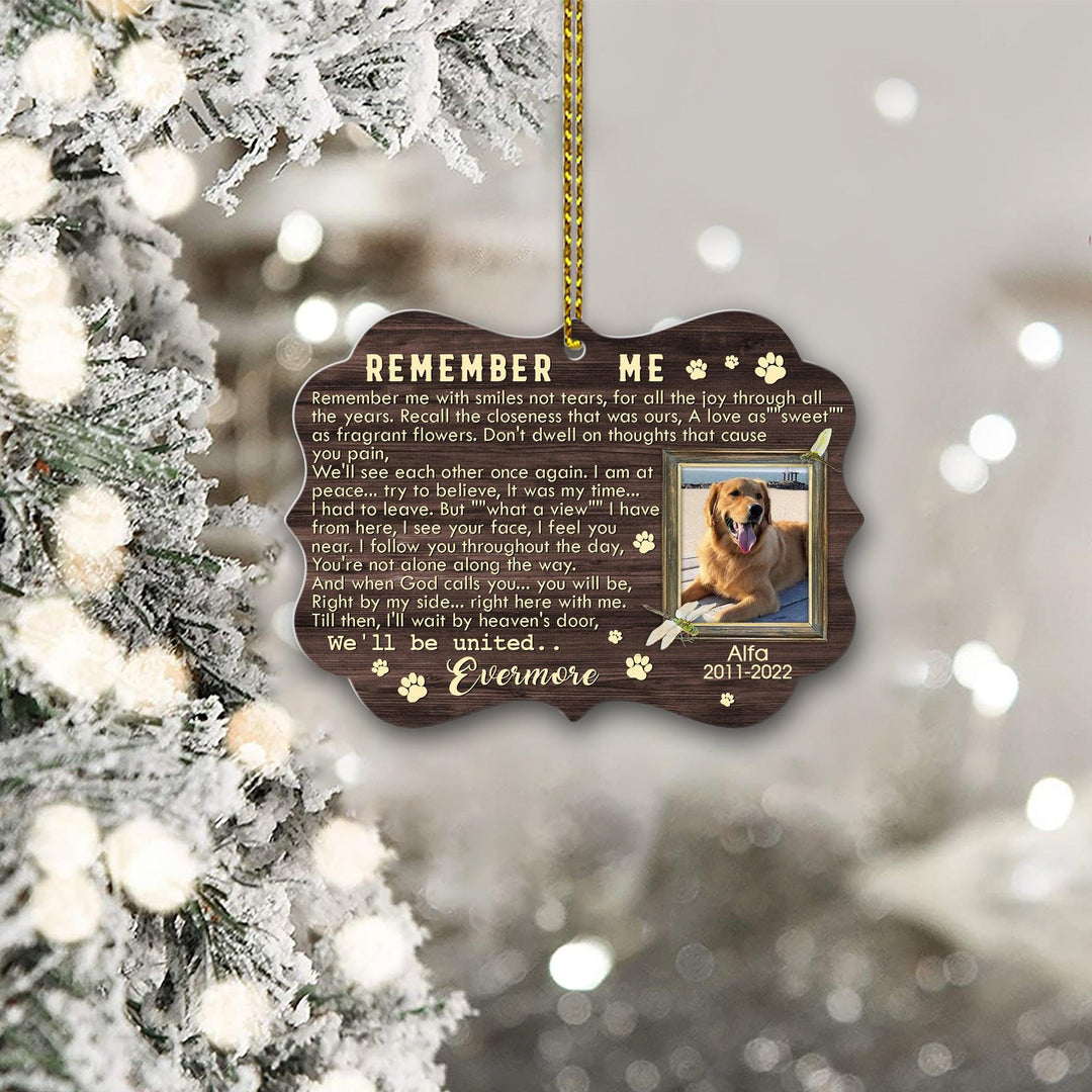 Remember me-Medallion Aluminum Dog Memorial Ornament