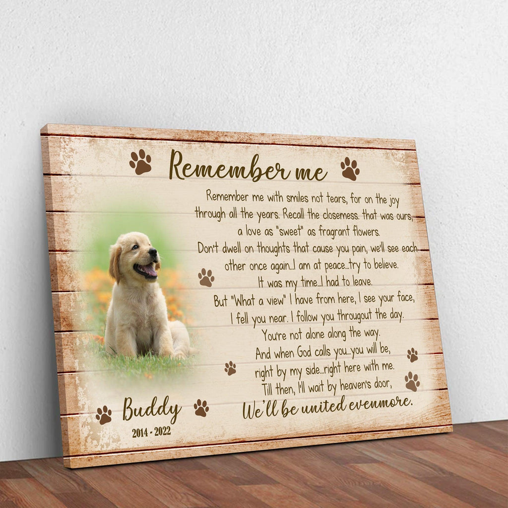 Dog Memorial Gift Wall Art When Tomorrow Starts Without Me -  Portugal